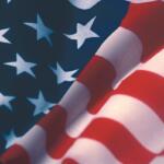 Close up of American flag