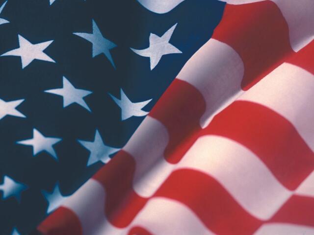 Close up of American flag