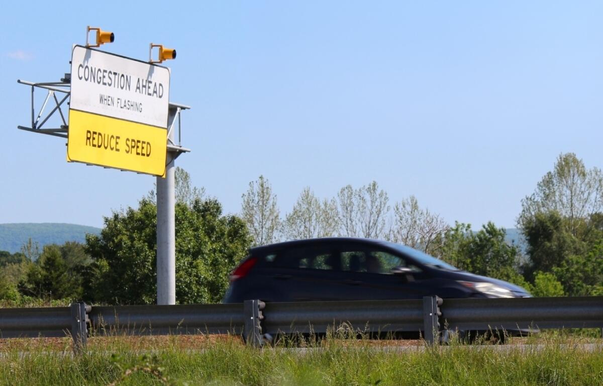 congestion sign on afton