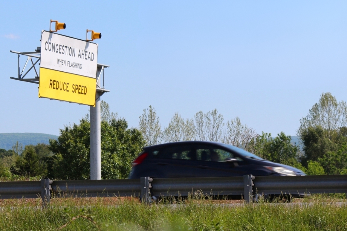 congestion sign on afton