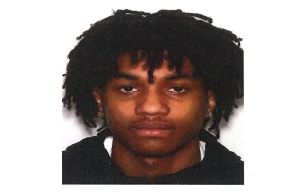Head-and-shoulders portrait of a young man with dark dreadlocks, wearing a black top, neutral expression against a white background.