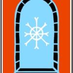 Brand logo for Staunton Cooling Shelter: blue arched structure with a white snowflake, on an orange background, with 'staunton cooling shelter' text below.