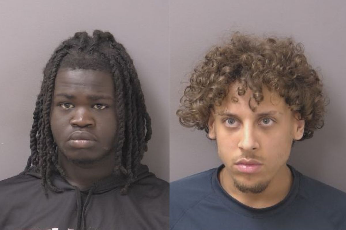 (From left) Crespo Ghawaga John Alhajana and Jayden LeQuinn Robinson. A third suspect, a 17-year-old juvenile, is not pictured.