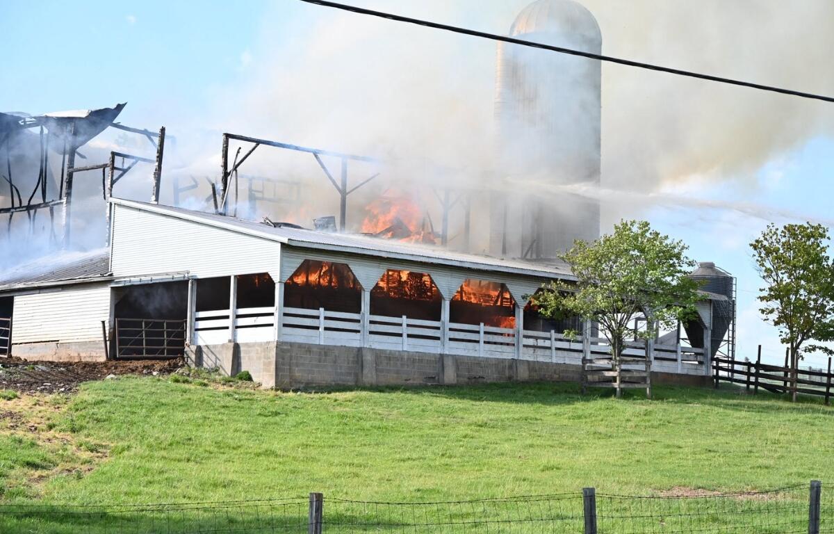 barn on fire