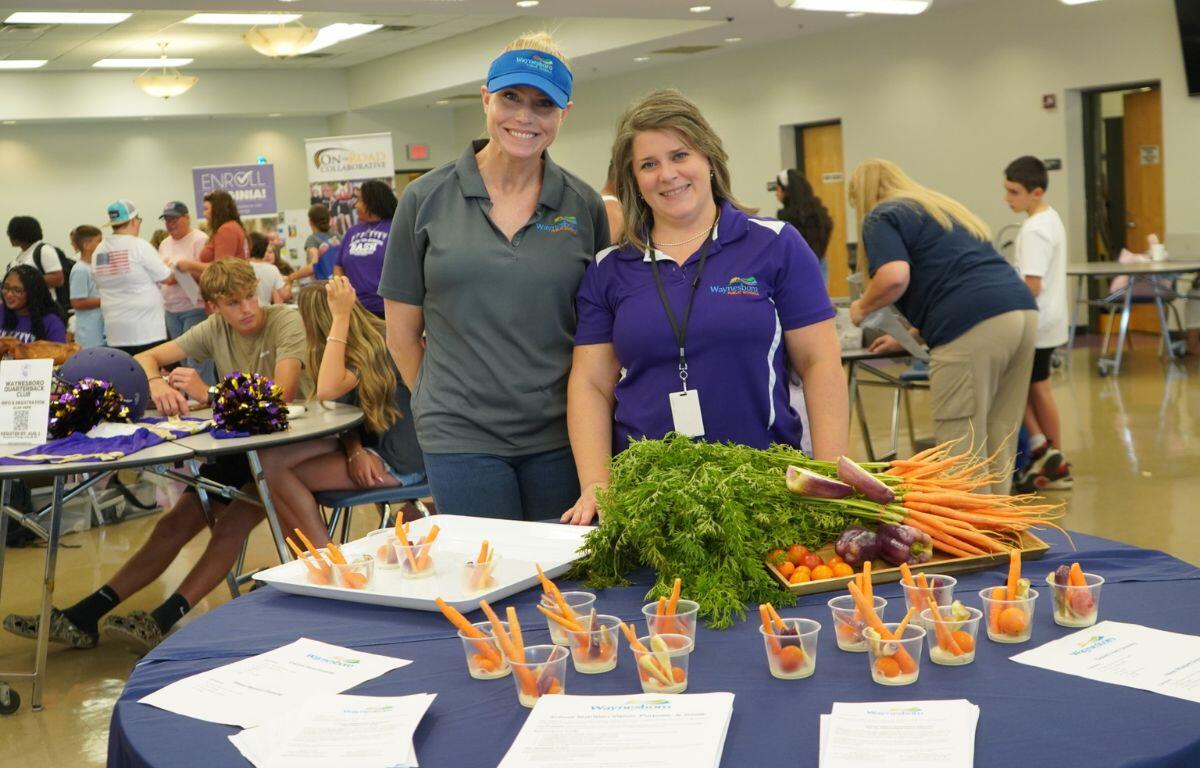 Waynesboro Public Schools staff members volunteer during the 2025 Back-to-School Bash