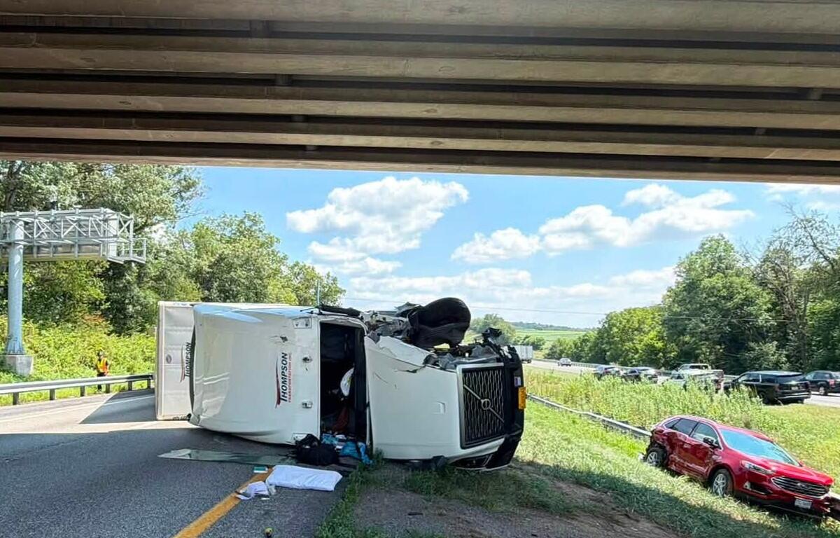 crash tractor trailer i-81 weyers cave augusta county va