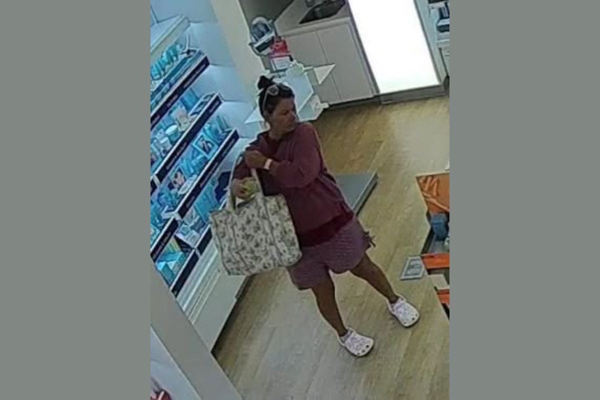 Woman on security footage in Ulta Beauty