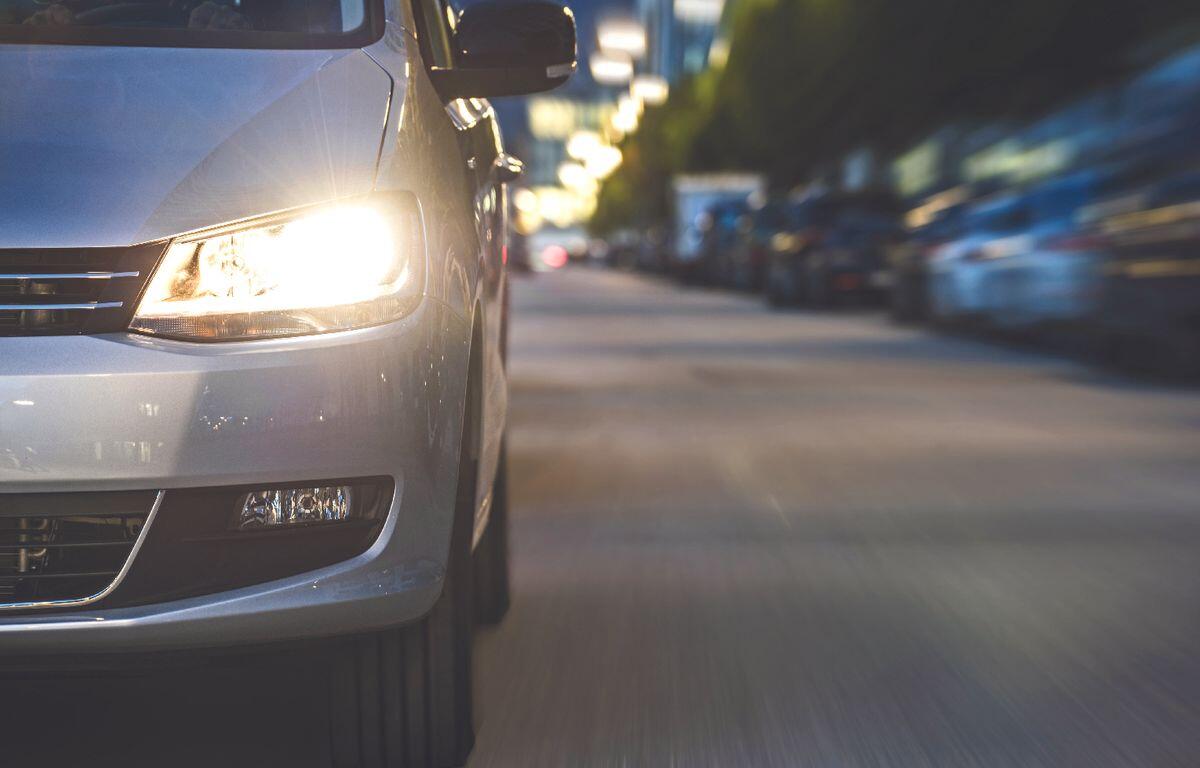 Car in motion