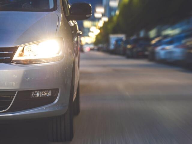 Car in motion
