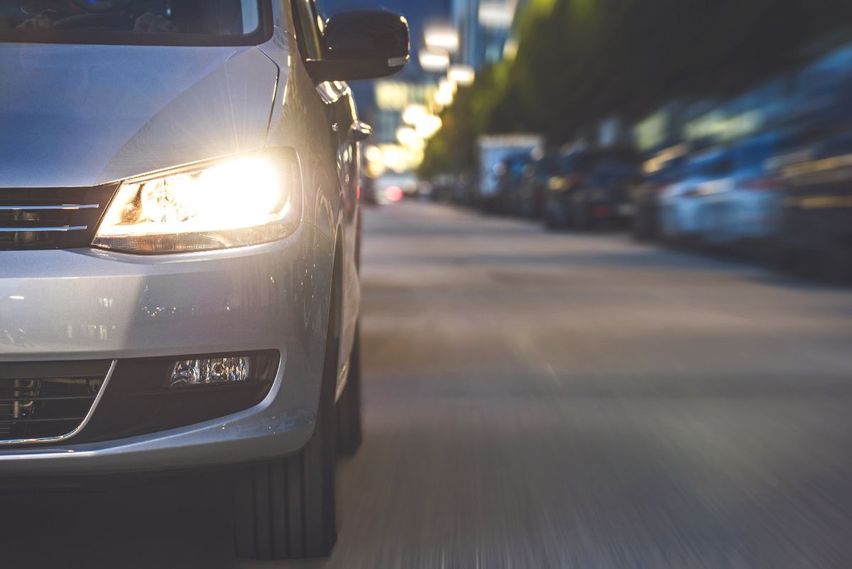 Car in motion