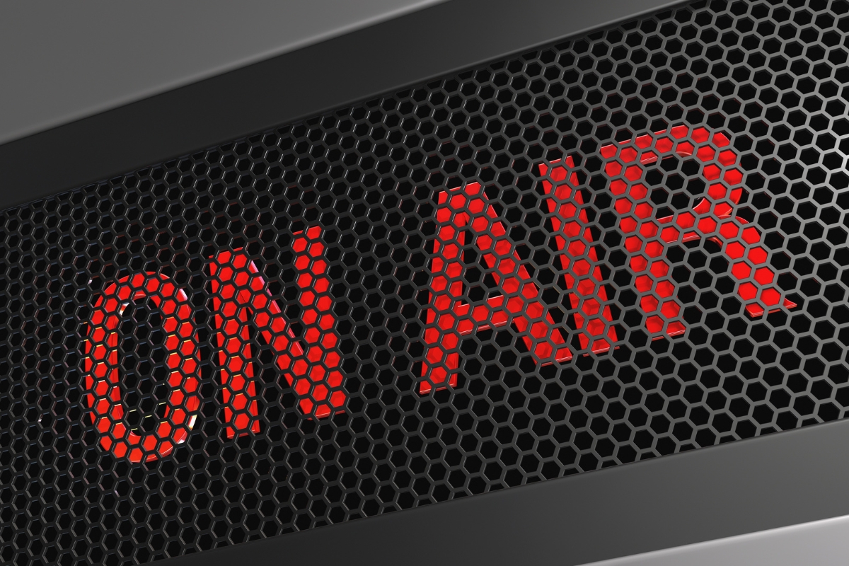 Up close of an On Air sign.
