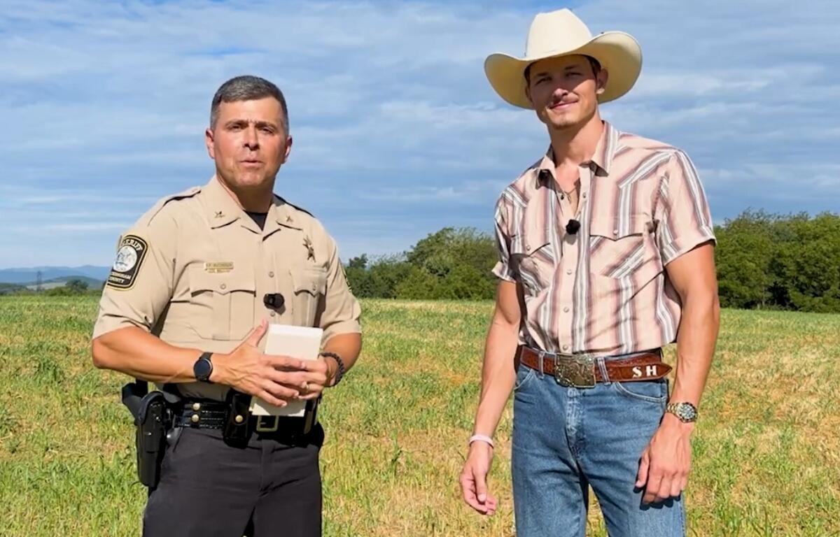 Rockingham County Sheriff Bryan Hutcheson and Spencer Hatcher