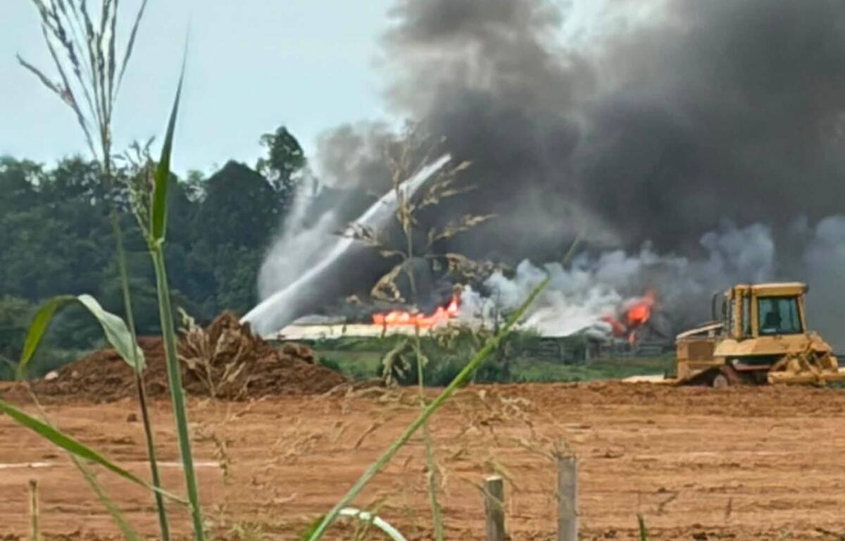 Barn fire in Mount Crawford