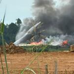 Barn fire in Mount Crawford