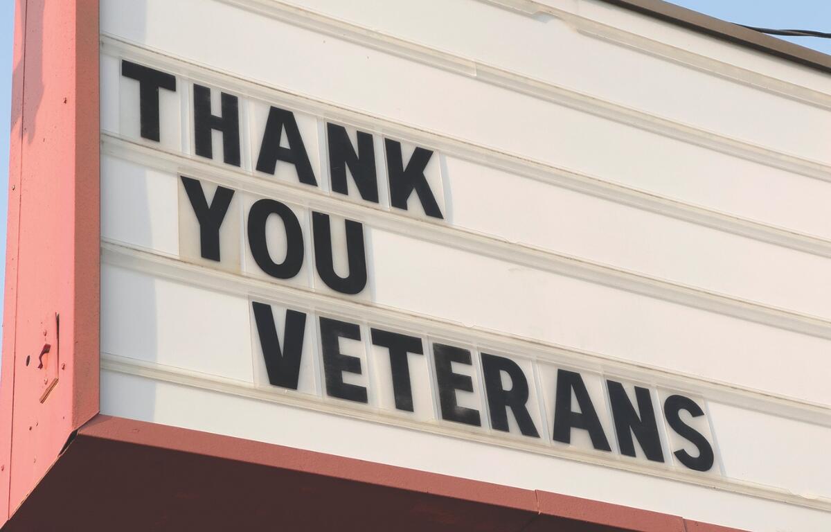 thank you veterans sign