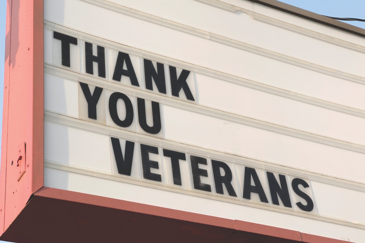 thank you veterans sign