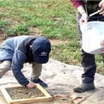 Child participating in International Archaeology Day