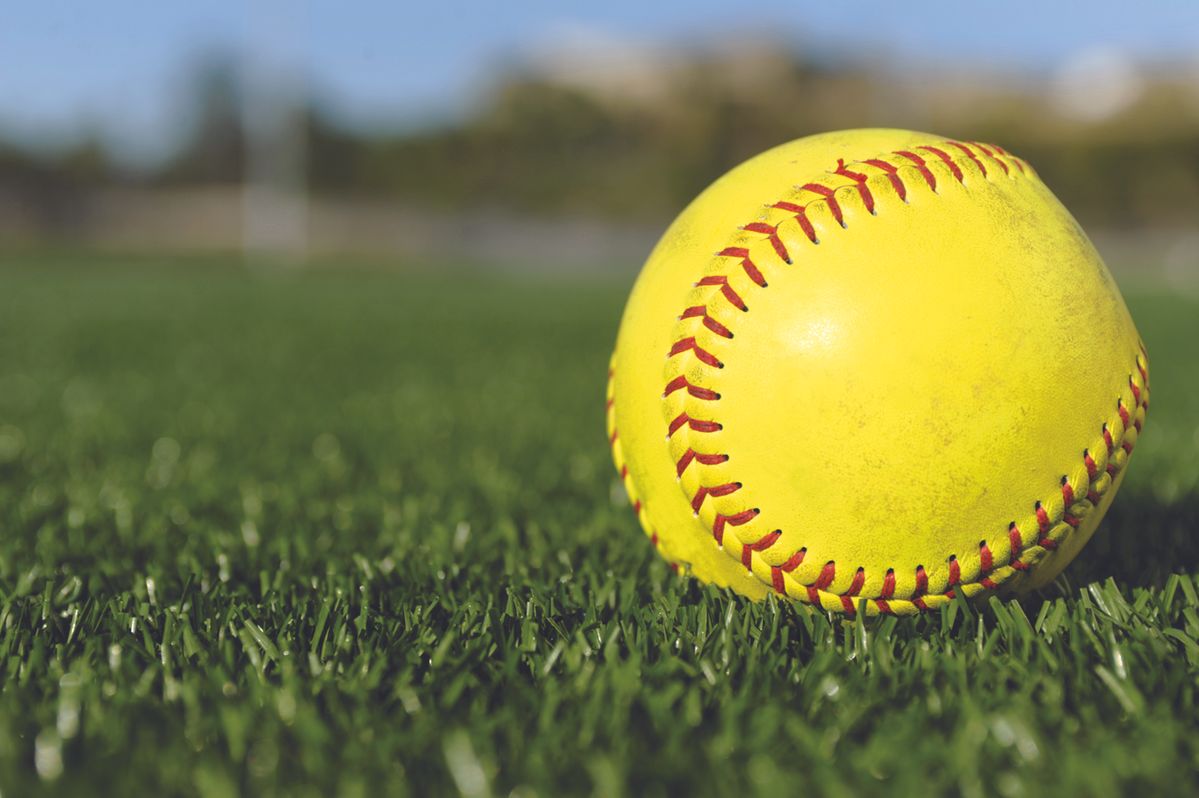 Softball in the grass