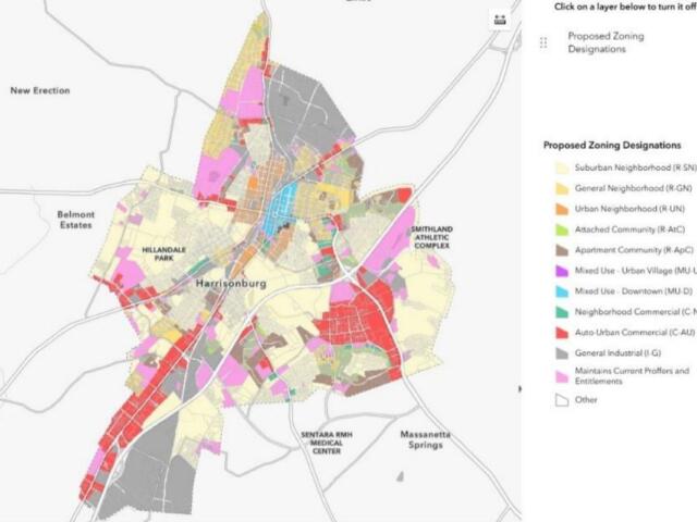 An image of the proposed zoning map, which community members will get to review and provide feedback on at the engagement meetings in October.