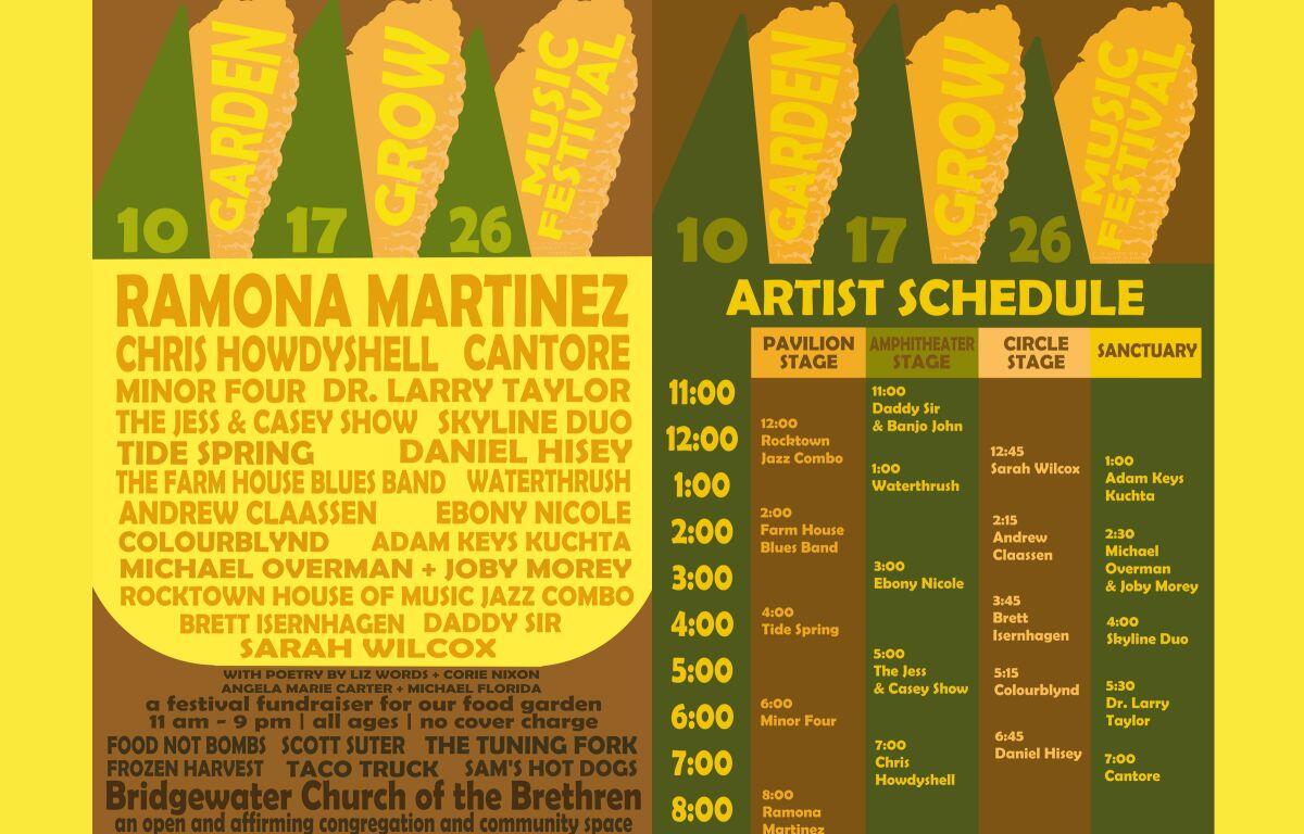 Garden Grow Festival lineup and schedule