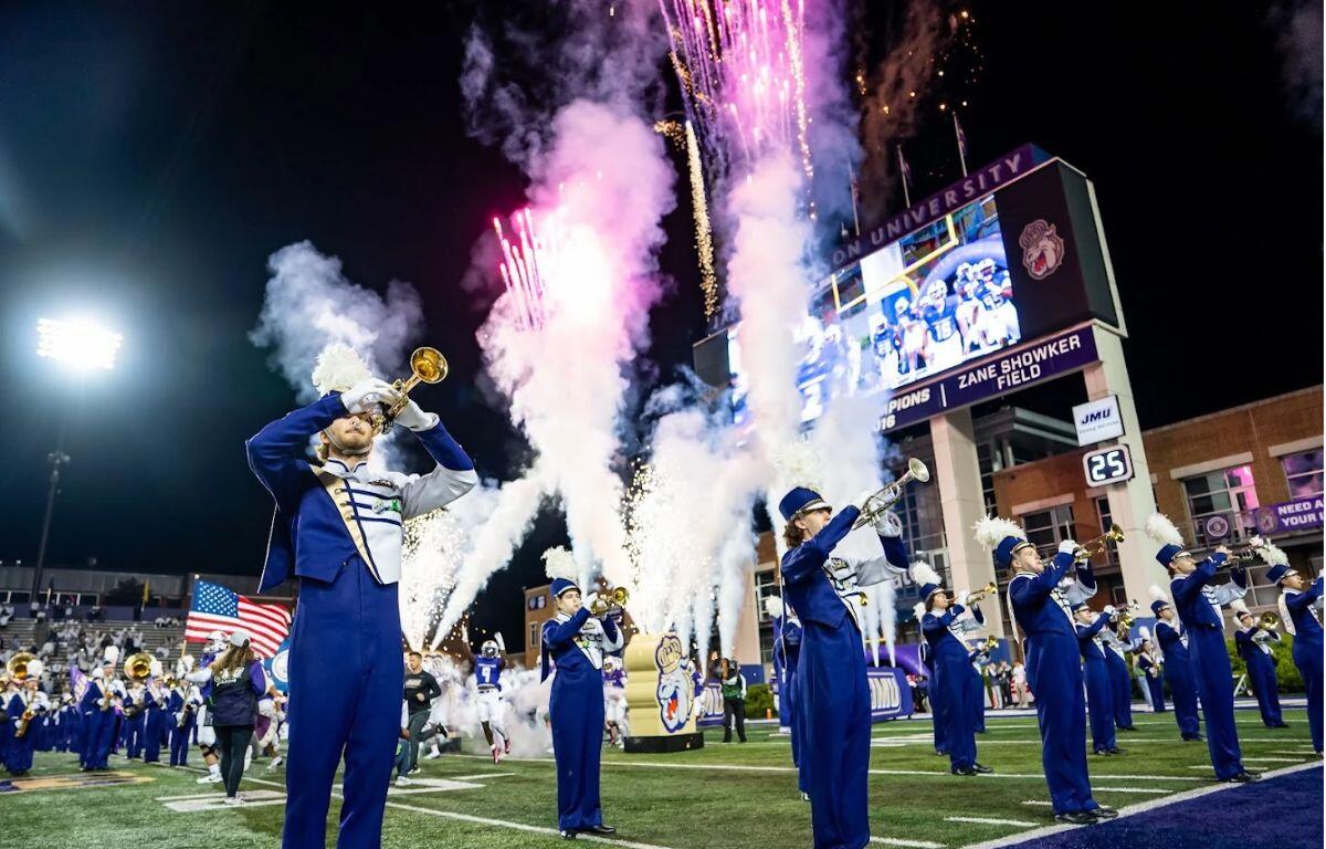 James Madison University Marching Royal Dukes at Bridgeforth Stadium