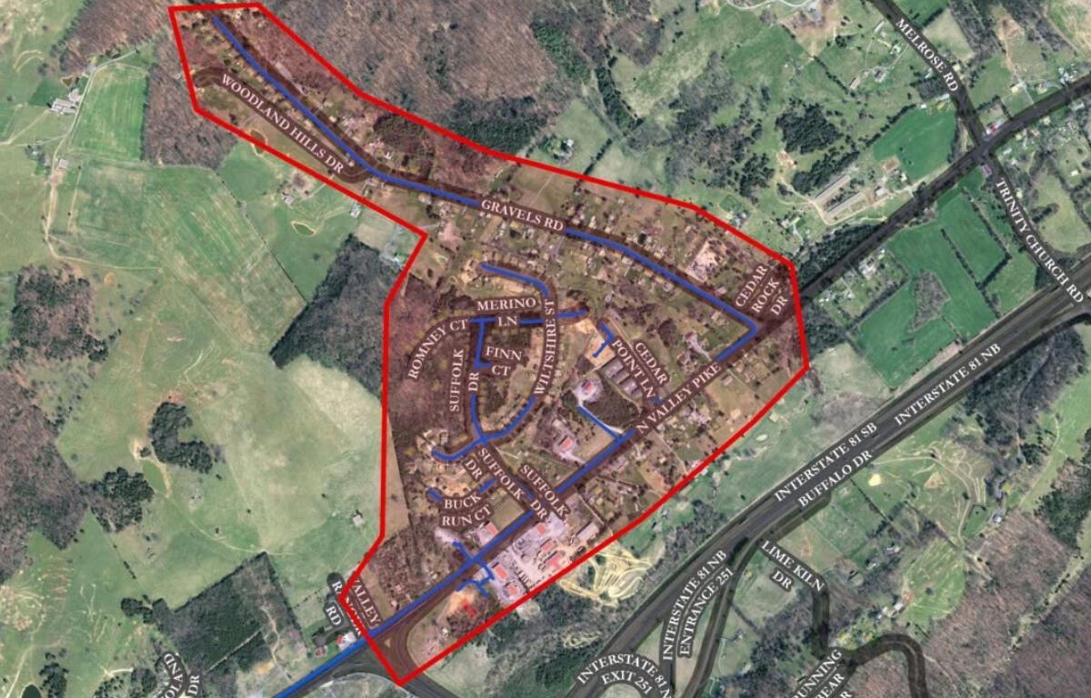 water outage map