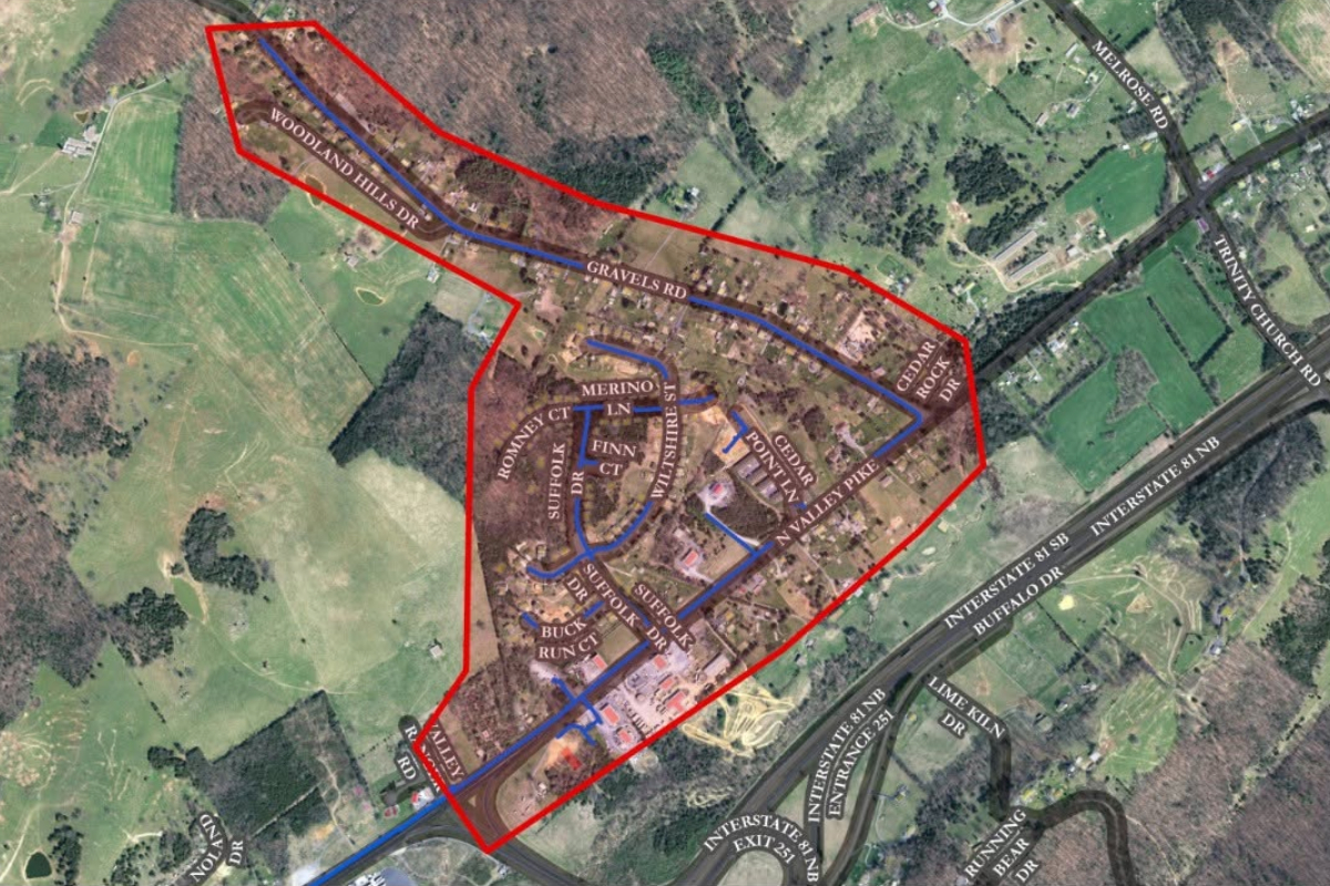 water outage map